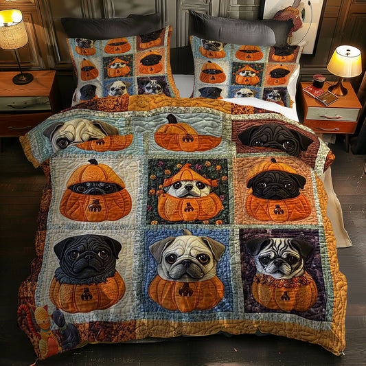 Bulldog Pumpkin Cute WN0310091CL Duvet Cover Set