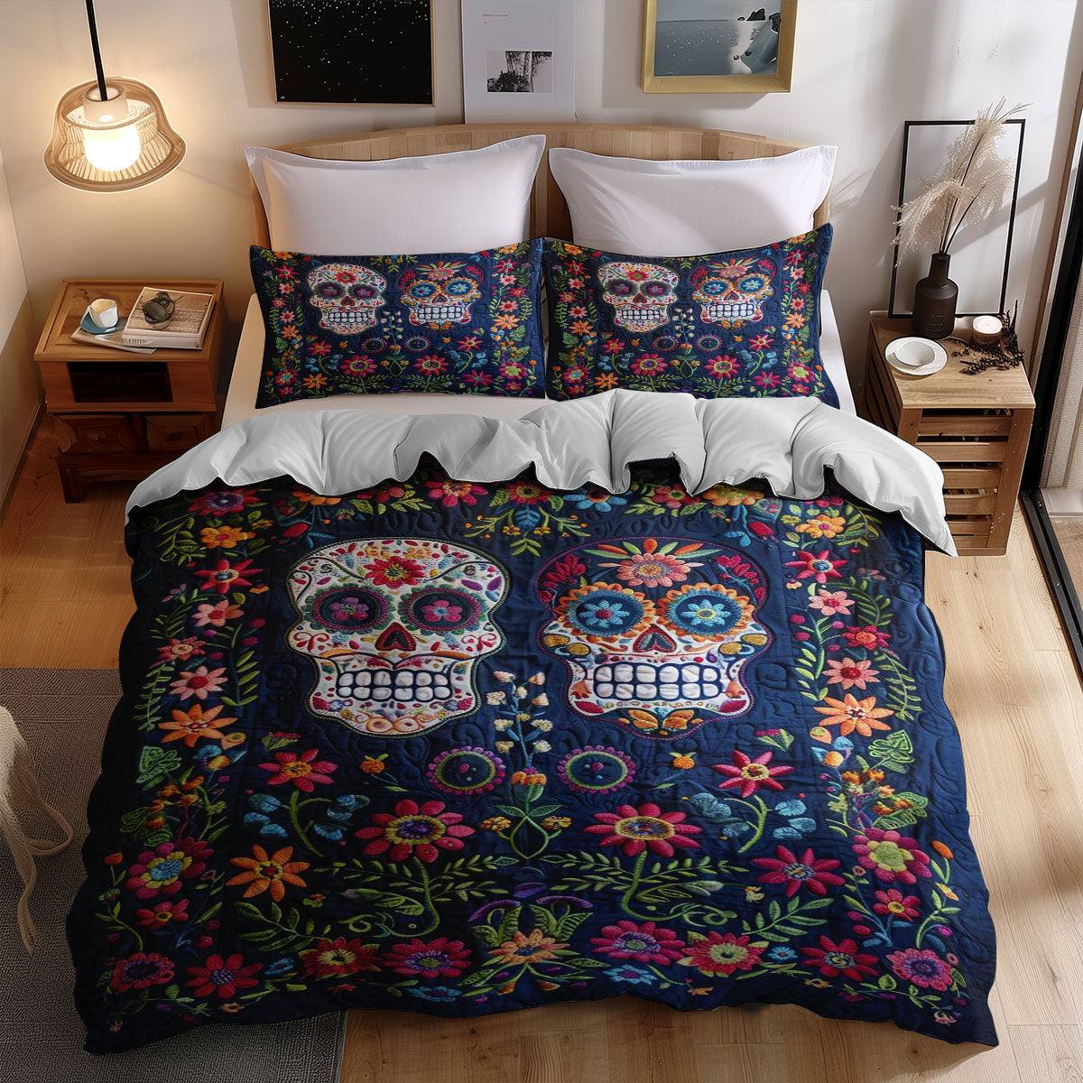 Sugar Skulls WJ1109036CL Duvet Cover Set