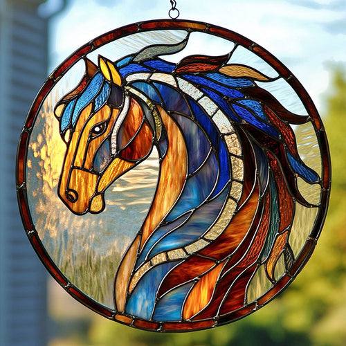 Horse WJ1211045CL Stained Glass Suncatcher