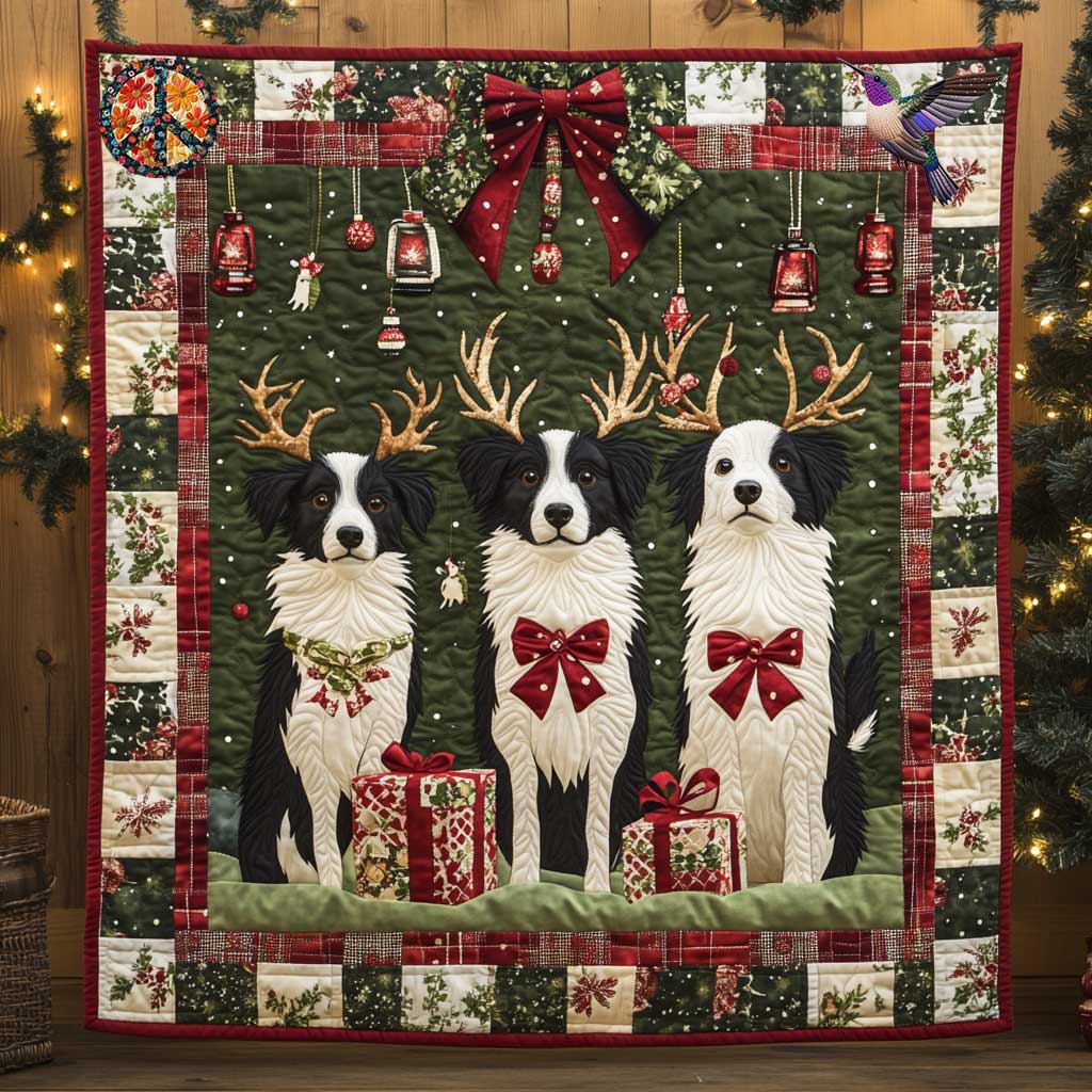 Merry Border Collie Noel WN2911020CL Quilt