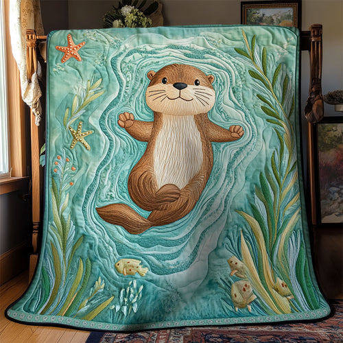 Otter Swimming WX1411032CL Quilt