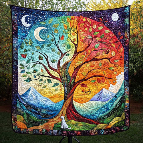 Dog’s Spirit And Tree Of Life WN3009006CL Quilt
