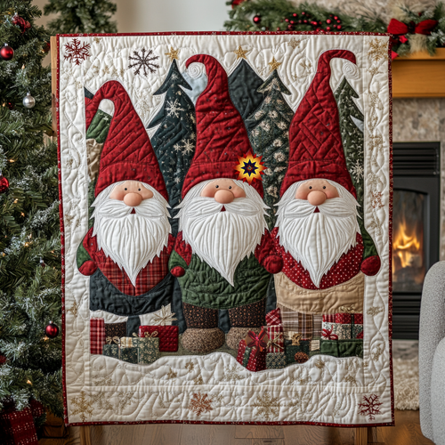 Cozy Gnome Christmas WG1712020CL Quilt