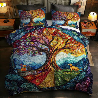 Tree Of Life And Dog’s Spirit WN3009118CL Duvet Cover Set