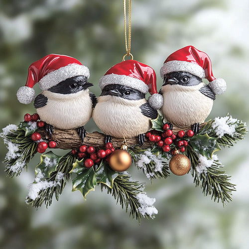 Cheerful Chickadees CP1710065CL Christmas Ornament