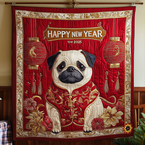New Year Of Pug WY1712019CL Quilt