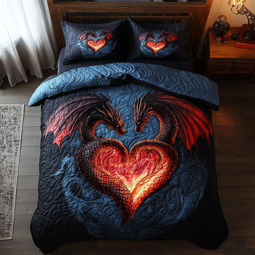 Flame Heart Dragon WY1302084CL Duvet Cover Set