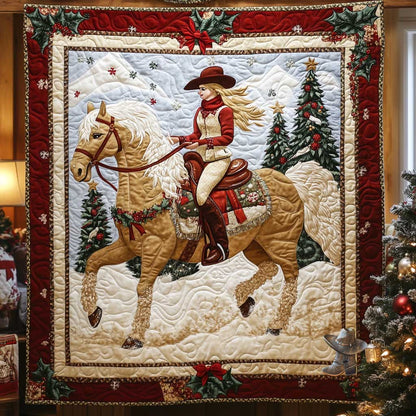 Cowgirl’s Christmas Horse WN2911038CL Quilt