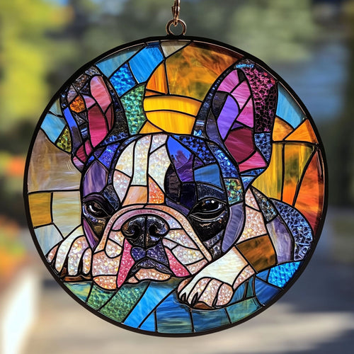 Bulldog  WU1510031CL Stained Glass Suncatcher