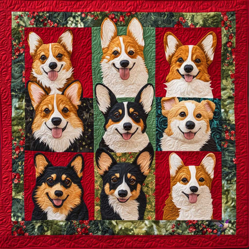 Corgi Cozzy Christmas WP0910017CL Quilt