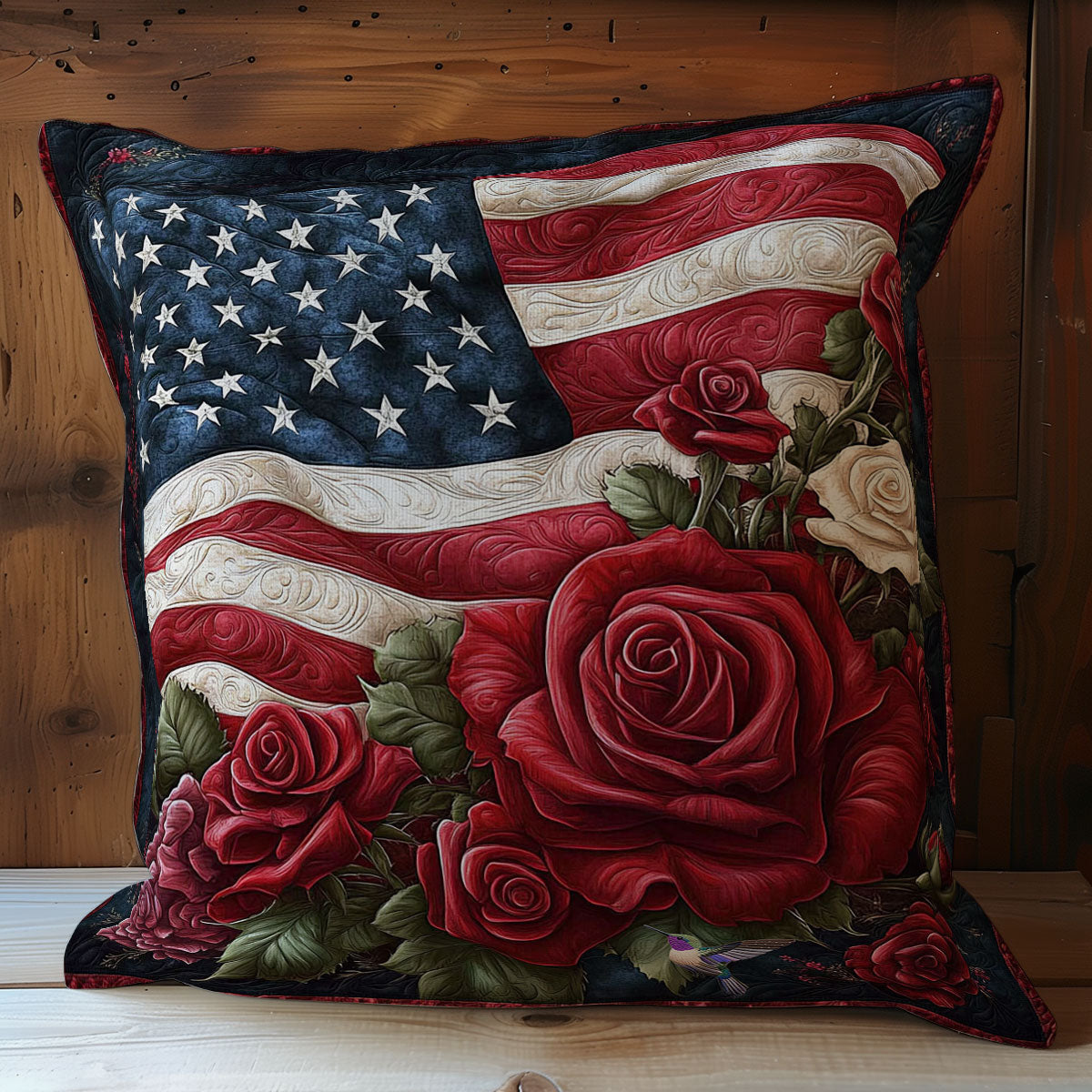 Red Rose America WY2911074CL Quilt Pillow Case
