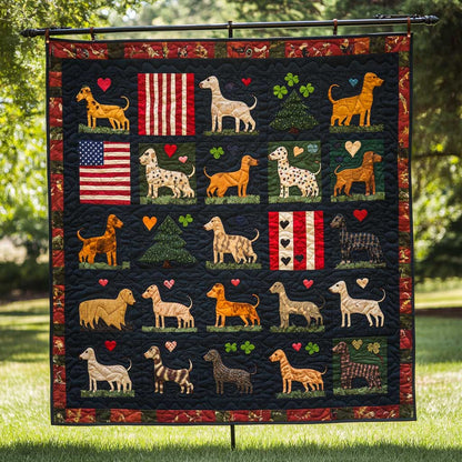 Dachshund Patriotic Heart WN2709110CL Quilt