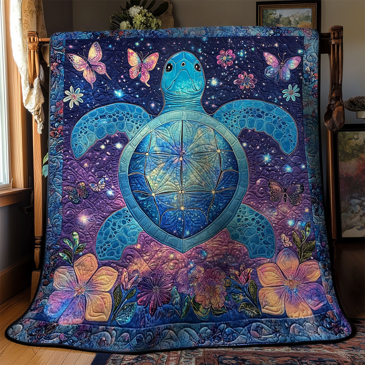 Turtle In Magical Ocean WY1302007CL Quilt