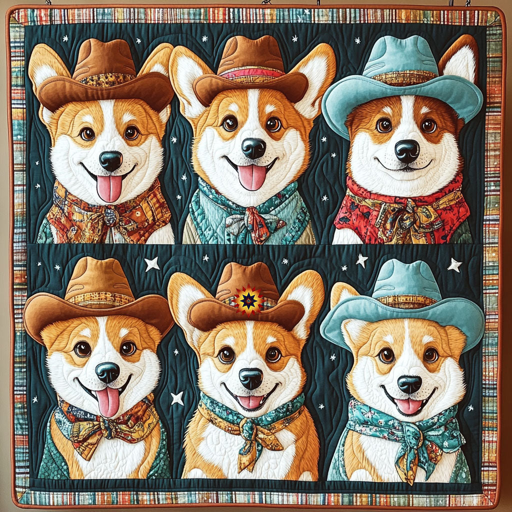 Cute Cowboy Corgi WY3010017CL Quilt