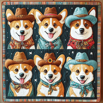 Cute Cowboy Corgi WY3010017CL Quilt