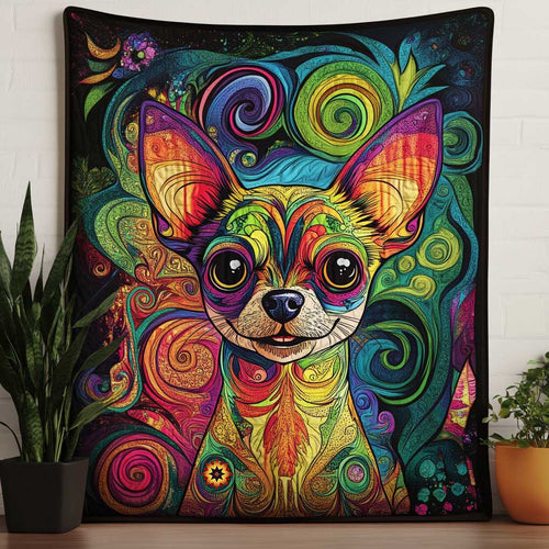 Chihuahua Rainbow Dream WN0410001CL Quilt