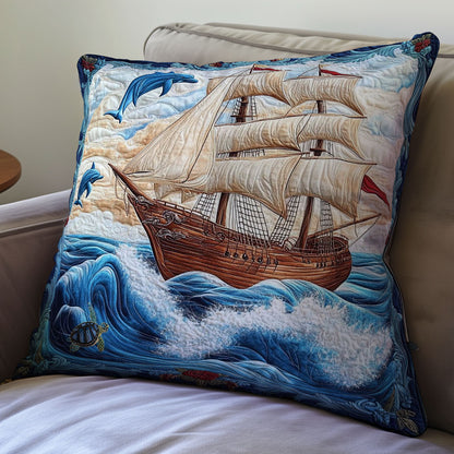 Sailboat Dolphin WY0912092CL Quilt Pillow Case