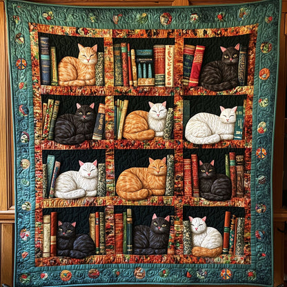 Sleeping Cat On The Bookshelf WJ1510021CL Quilt