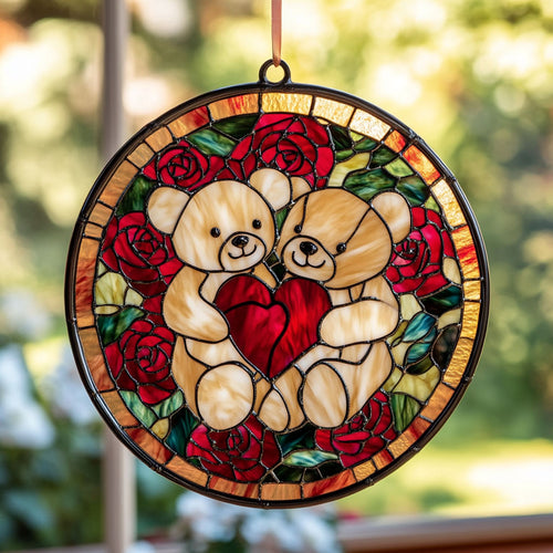 Couple Teddy Bear WY2202126CL Suncatcher