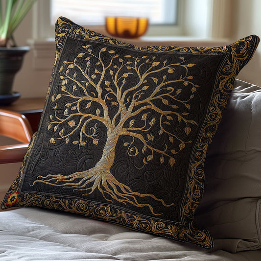 Brown Tree Of Life WY1612086CL Quilt Pillow Case