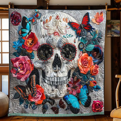 Butterfly Calavera Skull WP2110002CL Quilt