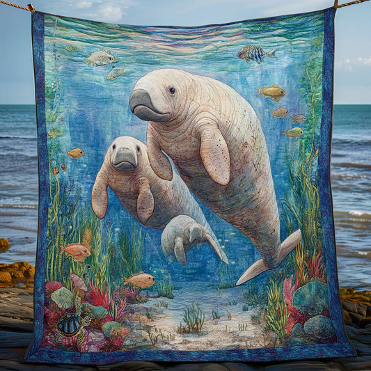 Manatee Couple WY1211042CL Quilt