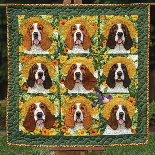 Sunflower Basset Hound WP0810049CL Quilt