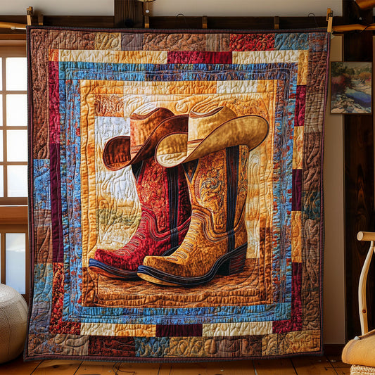 Boots And Hat Cowboy WY1502015CL Quilt