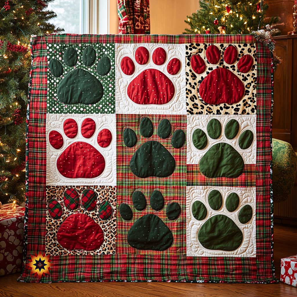 Cozy Paw Dog Patchwork WN0511024CL Quilt