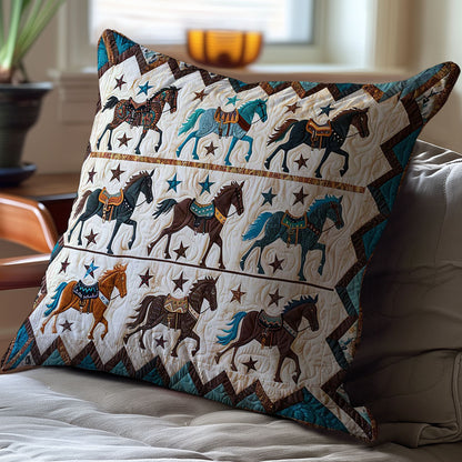 Native American Horse WJ1909035CL Quilt Pillow Case