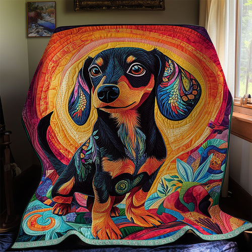 Happy Dachshund WX1311021CL Quilt