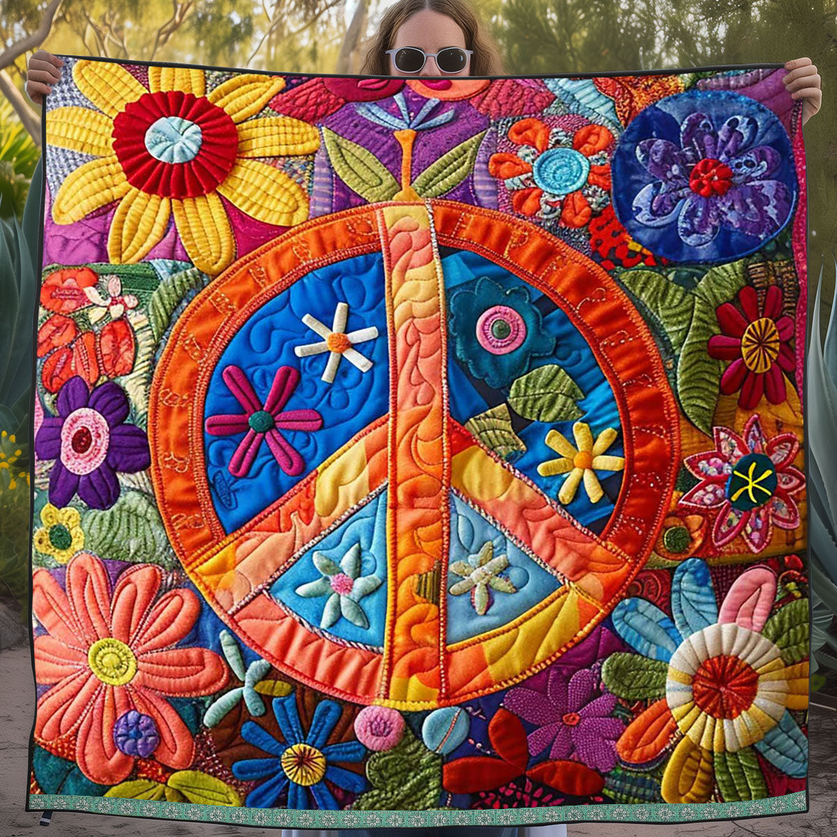 Trippy Hippie Sign WJ2009025CL Quilt
