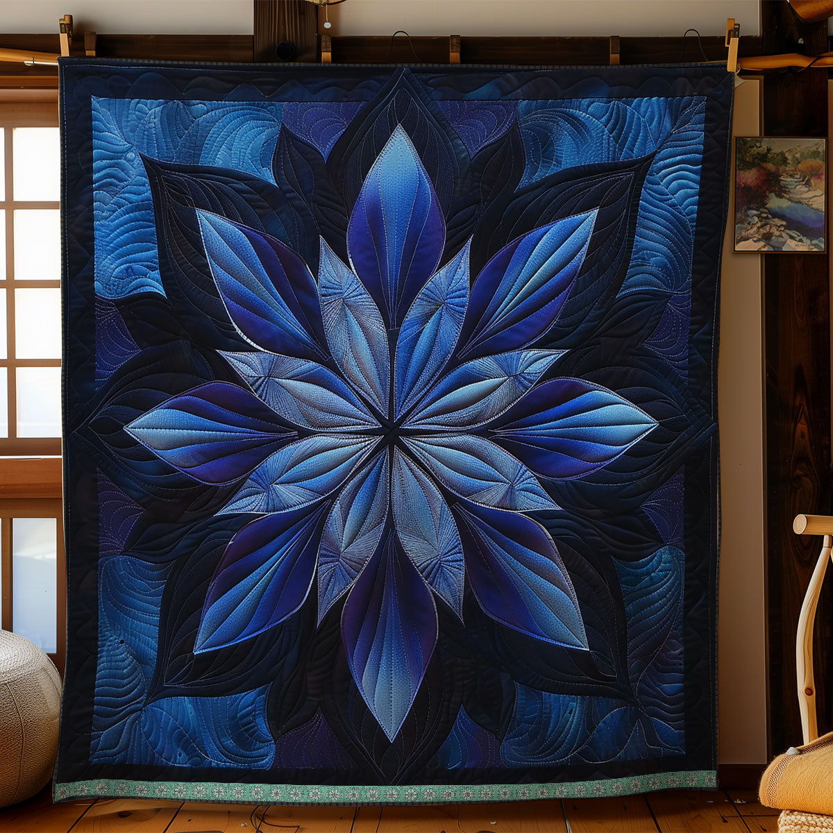 Mystical Blue Oasis WN1309049CL Quilt