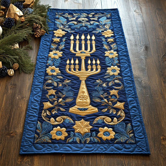 Double Tier Candle CP3004026CL Quilted Table Runner