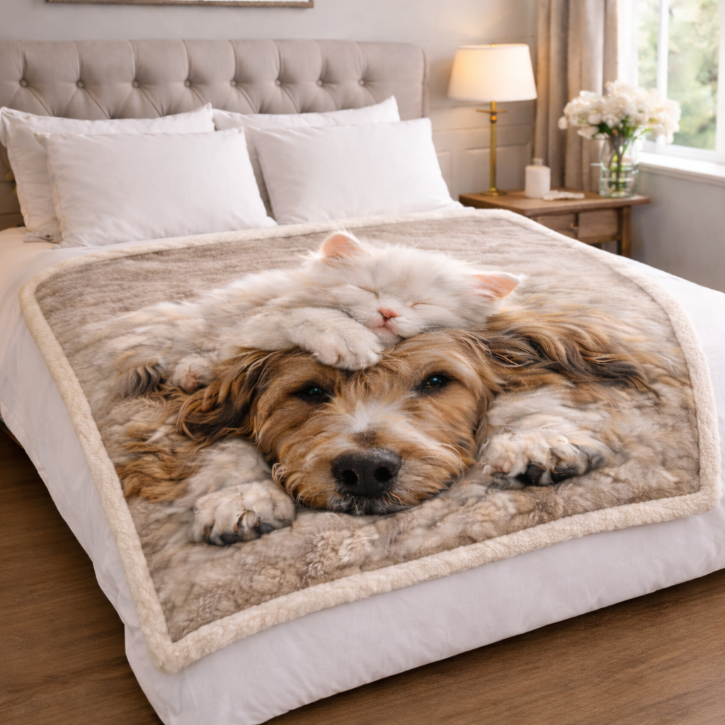 Pet Family KL2701003CL Faux Fur Throw Blanket