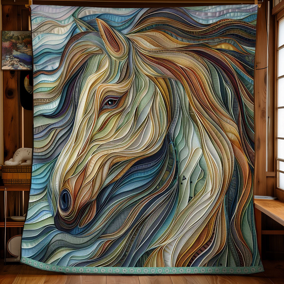 Horse Mane Waves WN1209044CL Quilt