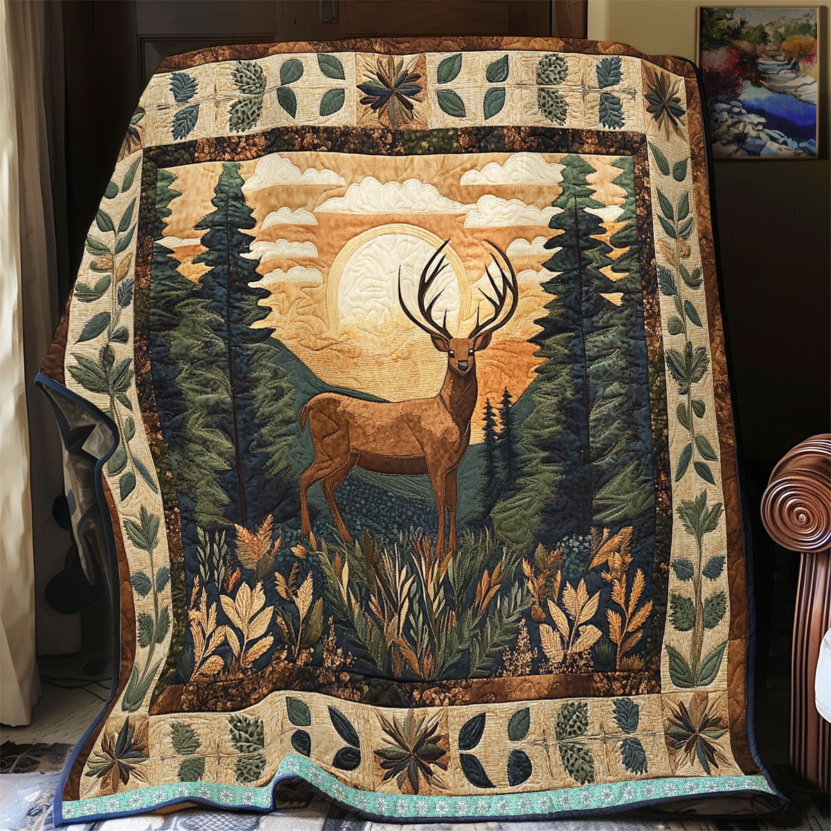 Deer Forest  WX1912037CL Quilt
