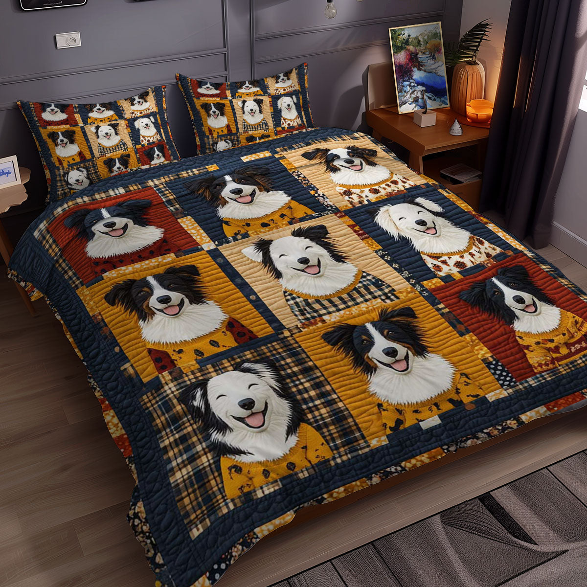 Cheery Border Collies WN0310092CL Duvet Cover Set