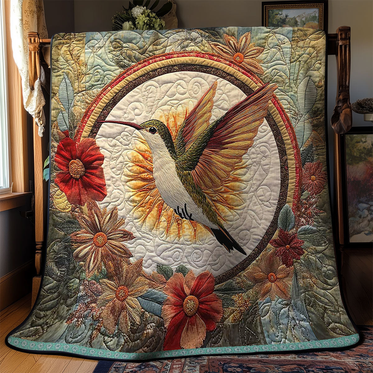 Hummingbird Halo WN2609026CL Quilt