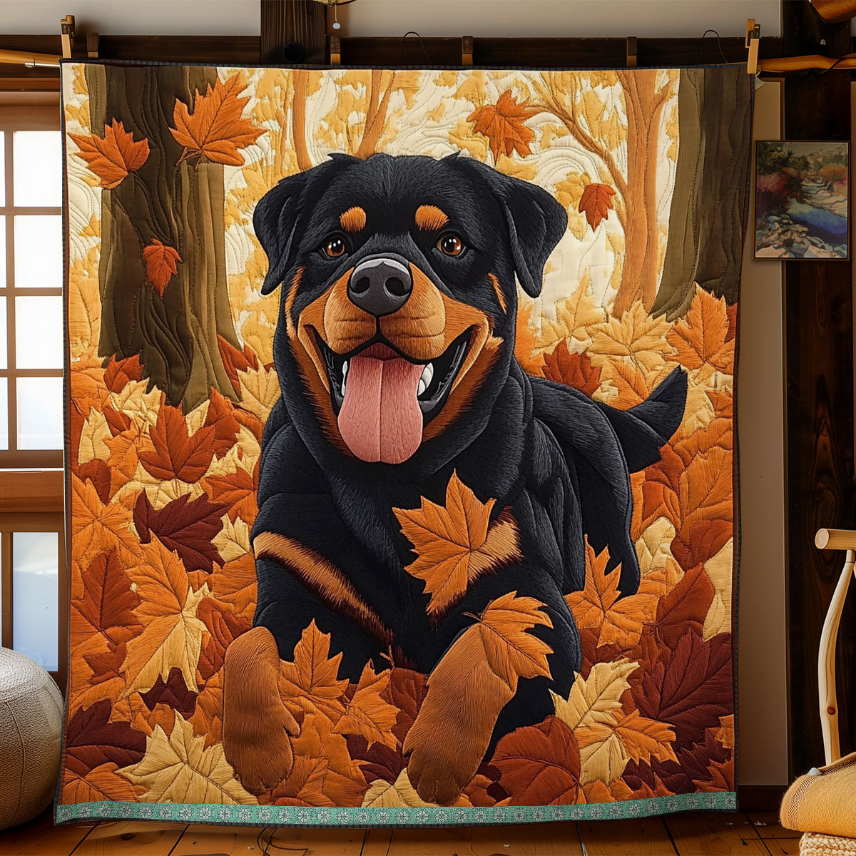 Funny Rottweiler WX1211021CL Quilt