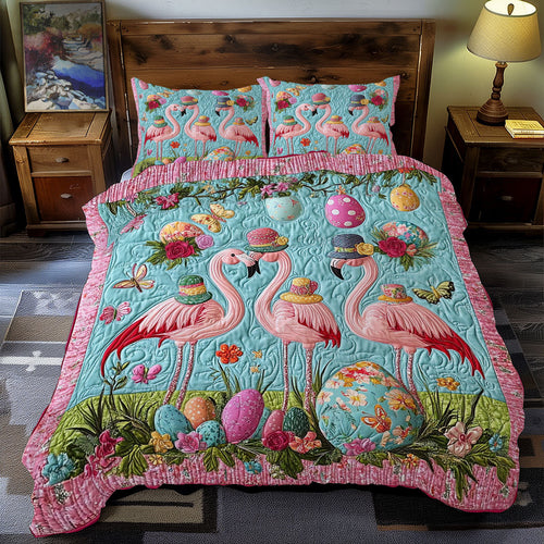 Easter Egg And Flamingo WY1701088CL Duvet Cover Set