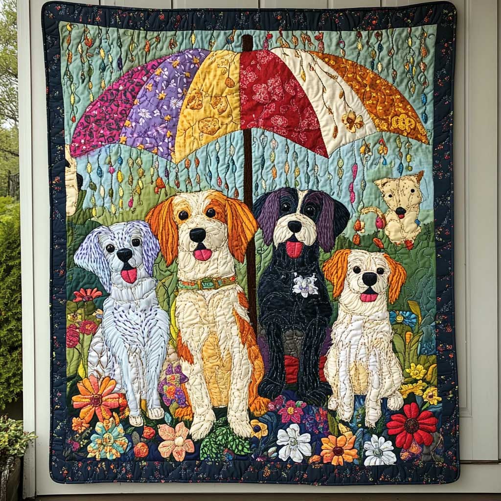 Dogs Under The Umbrella WN3009043CL Quilt