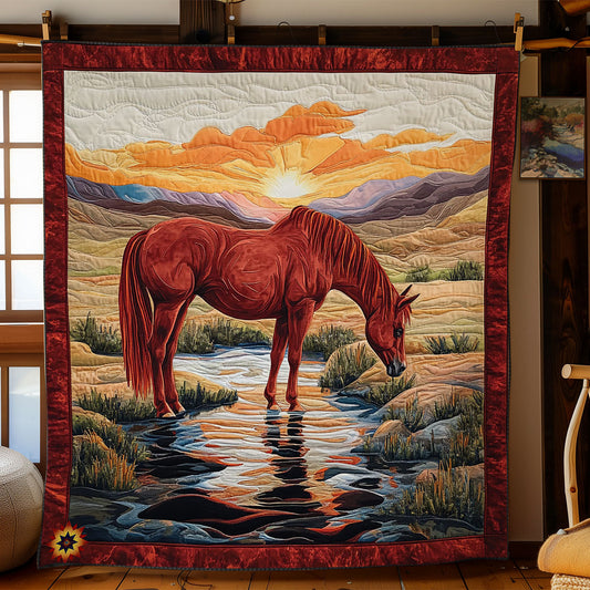 Horse In Sunset WY0312048CL Quilt
