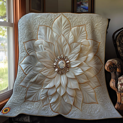 Gemstone White Flower WY0212045CL Quilt