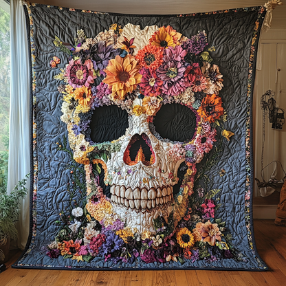 Flower Skull YR0711006CL Quilt