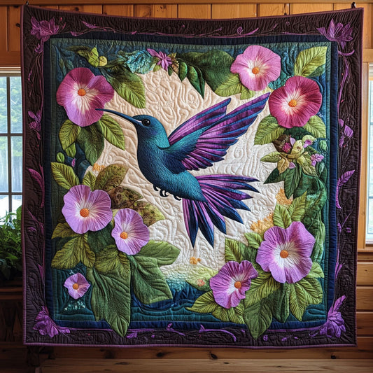 Hummingbird Morning Glory CW1707027CL Quilt