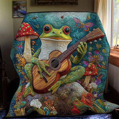 Frog Playing Guitar WY2311028CL Quilt