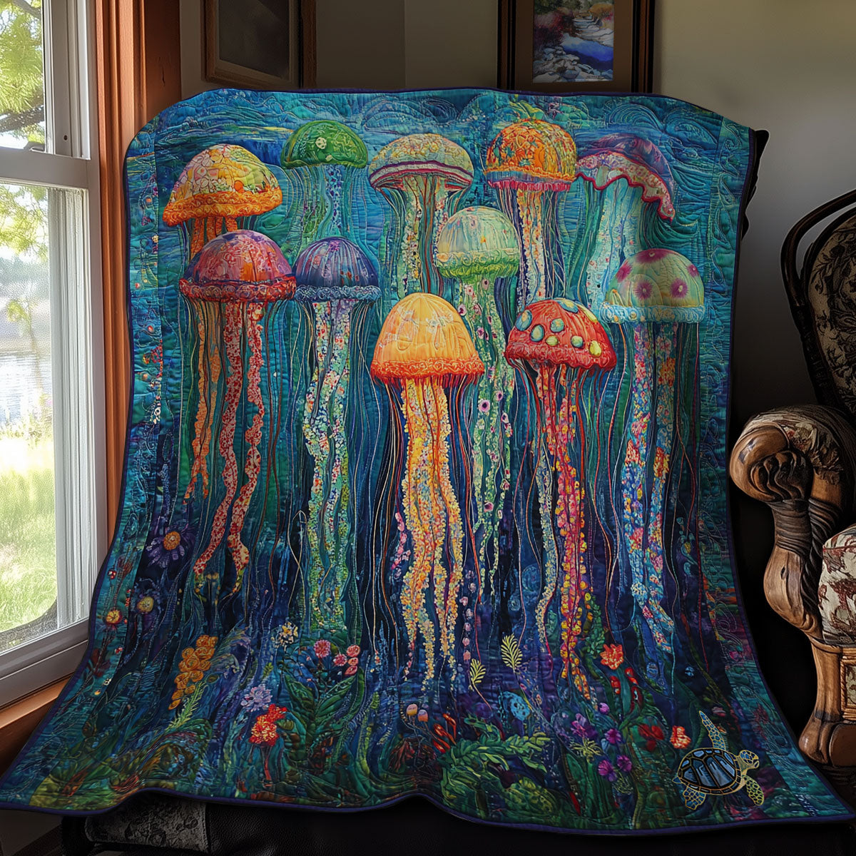Rainbow Jellyfish WY1211027CL Quilt