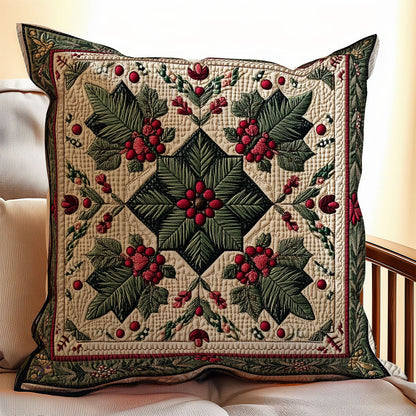 Christmas Holly WY1211053CL Quilt Pillow Case