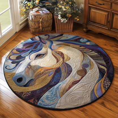 Artistic Horse WJ1903049CL Quilted Round Mat
